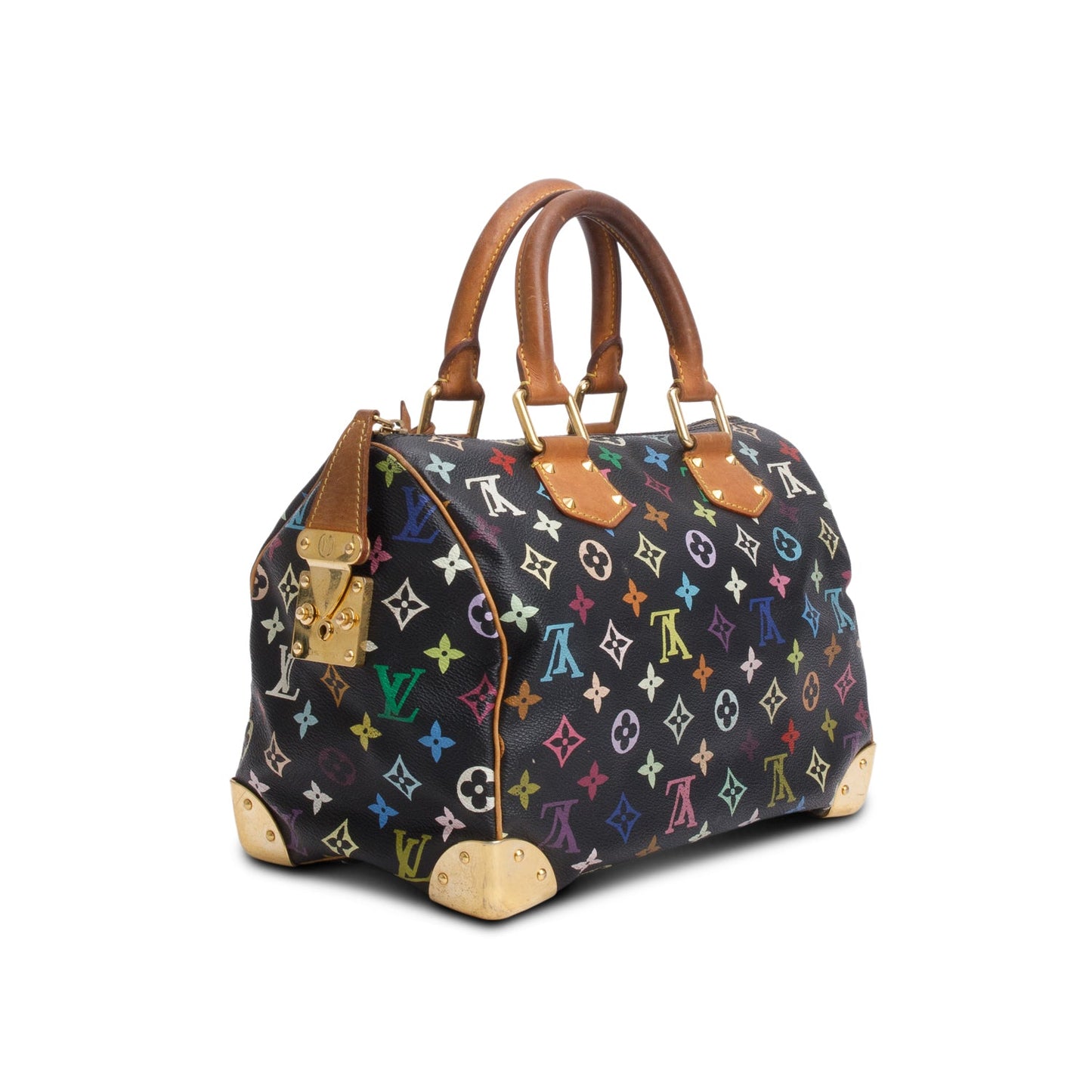 Louis Vuitton Black Monogram Multicolor Speedy 30