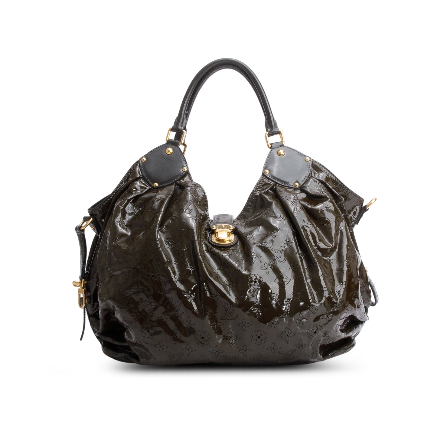 Louis Vuitton Green Patent Leather Mahina XL Hobo