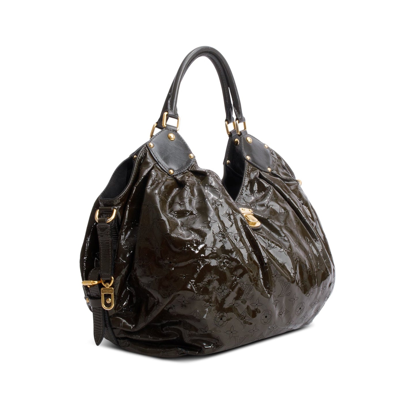 Louis Vuitton Green Patent Leather Mahina XL Hobo