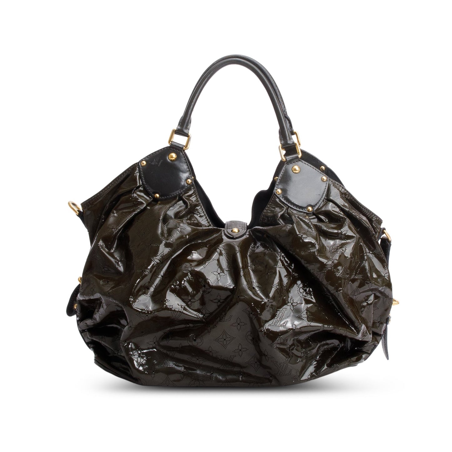 Louis Vuitton Green Patent Leather Mahina XL Hobo