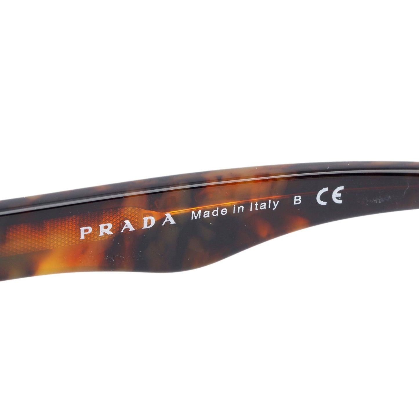 Prada SPR28N Brown Tortoise Acetate Baroque Cat Eye Sunglasses