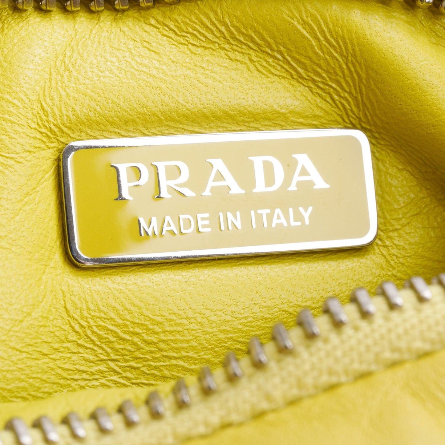 Prada Yellow Nappa Soft Padded Mini Bag