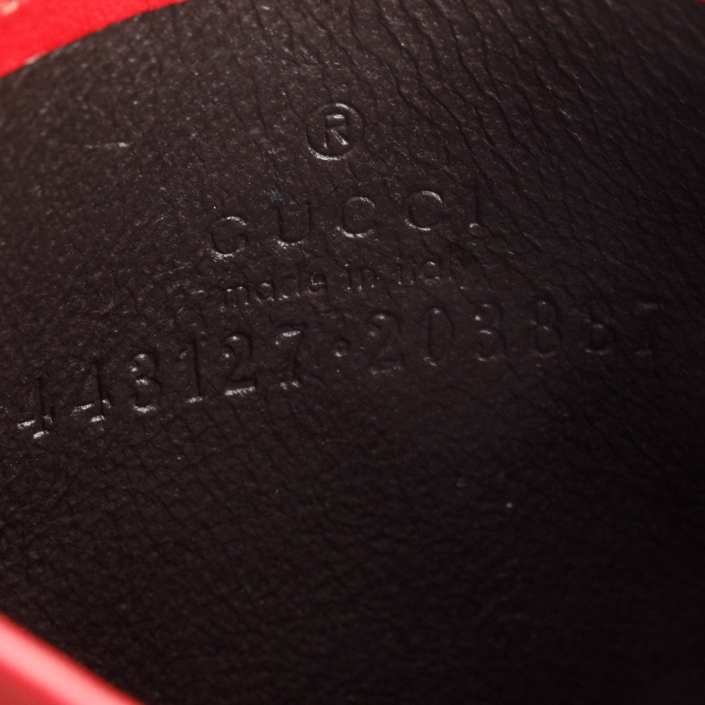 Gucci Red GG Marmont Card Case