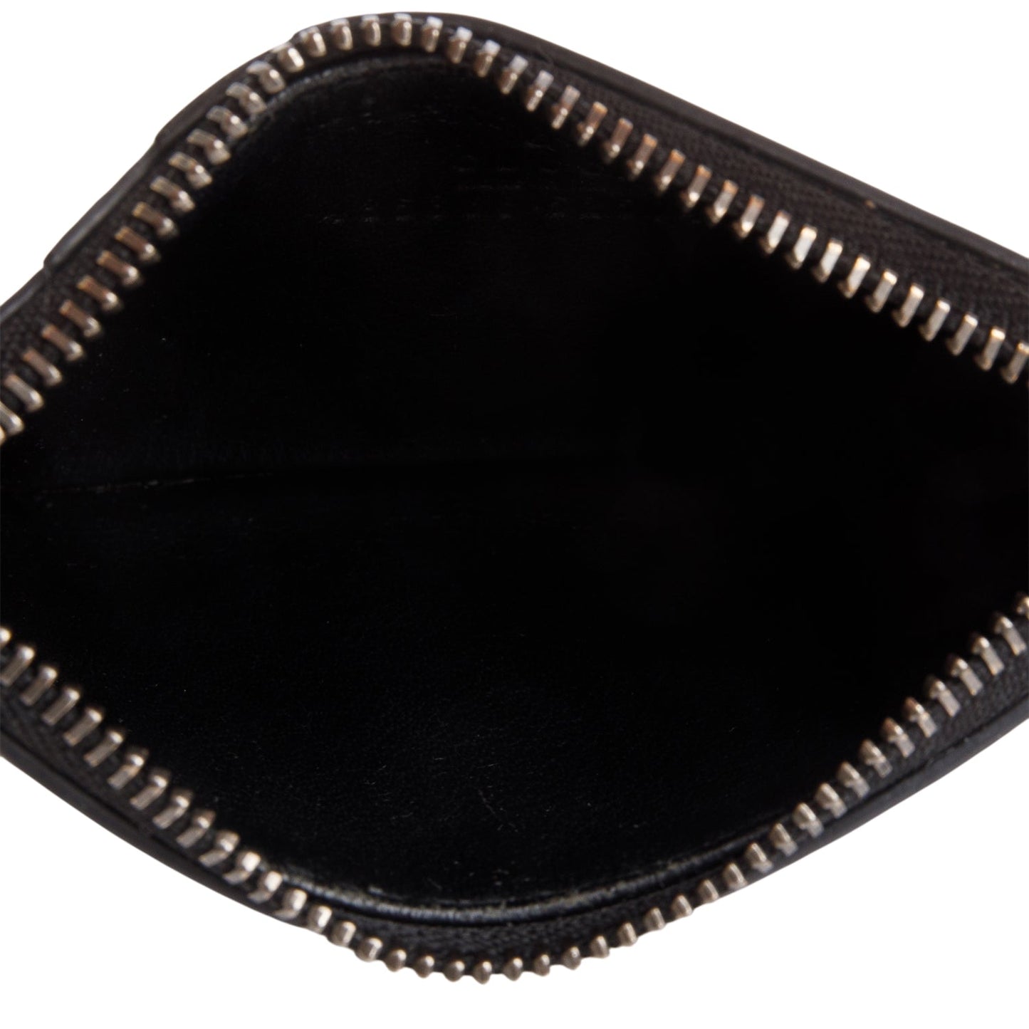 Gucci Black Signature Leather Zip Card Case