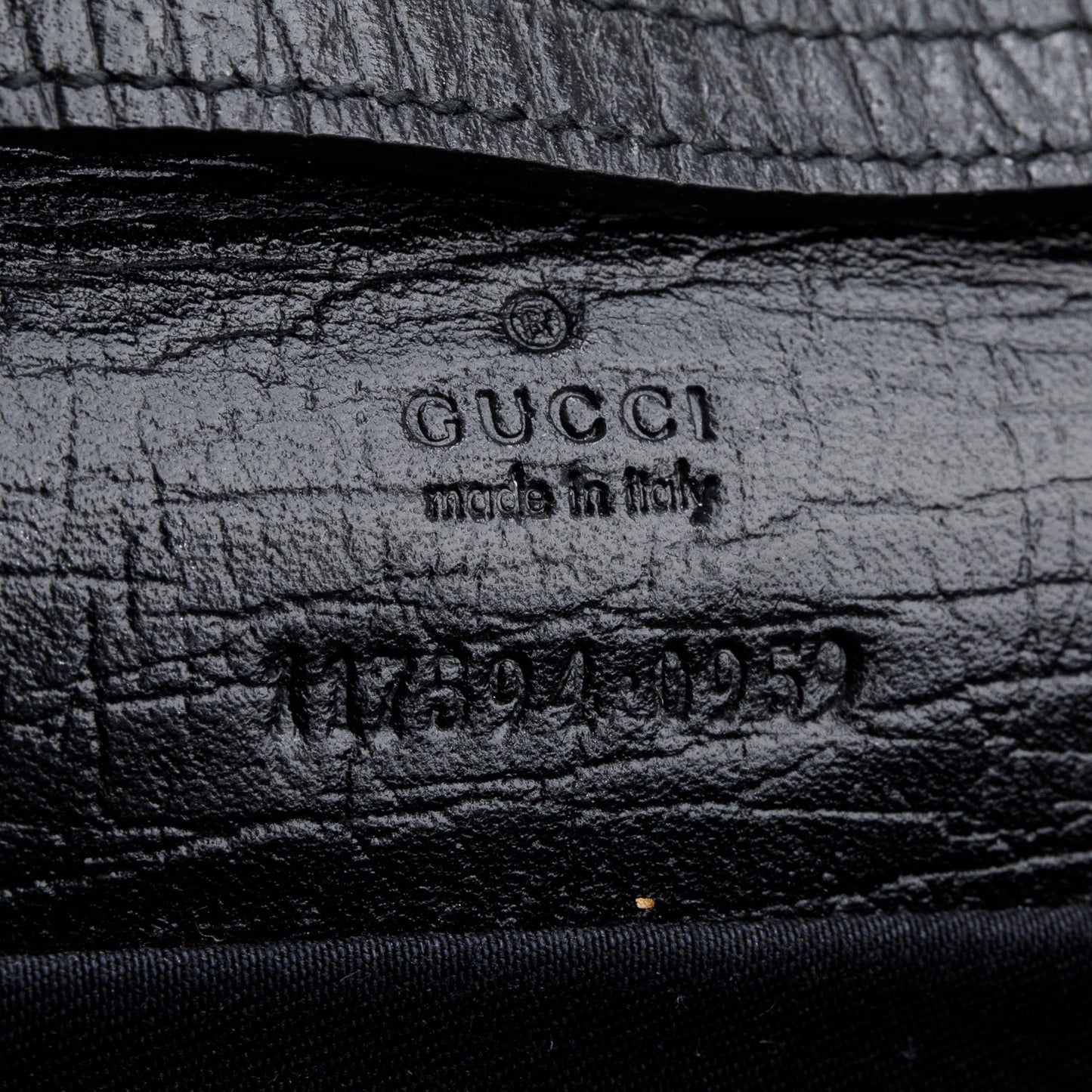 Gucci Black GG Canvas Bamboo Clutch Bag