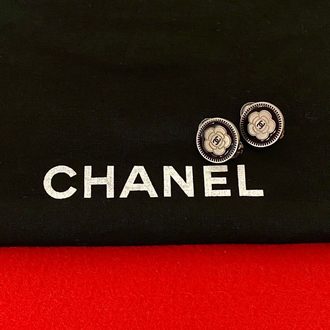 CHANEL Earring alloy Silver