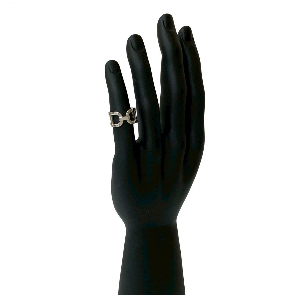 HERMES Ring Silver925 Silver Ever Chene Dunkle