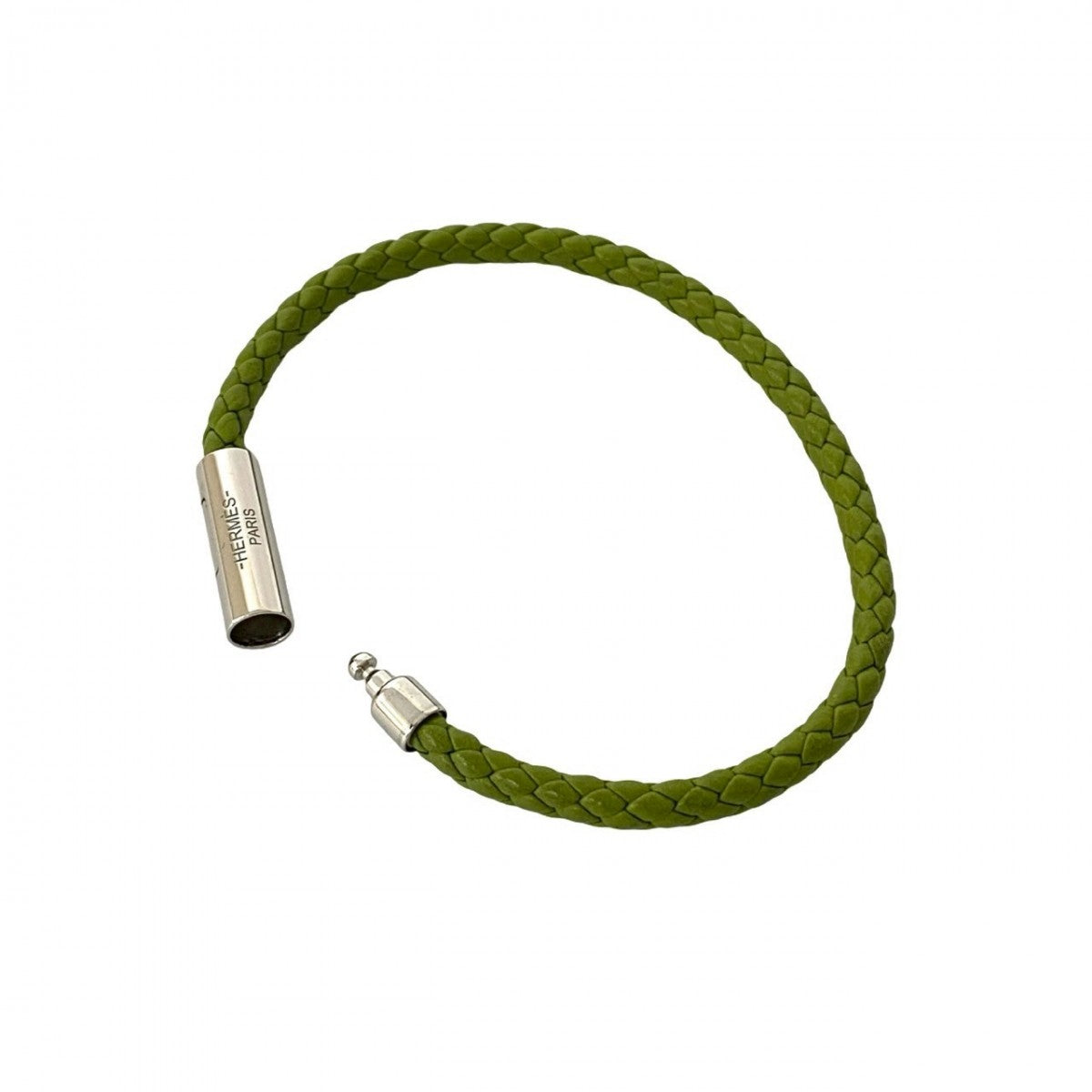 HERMES bracelet leather green Goliath