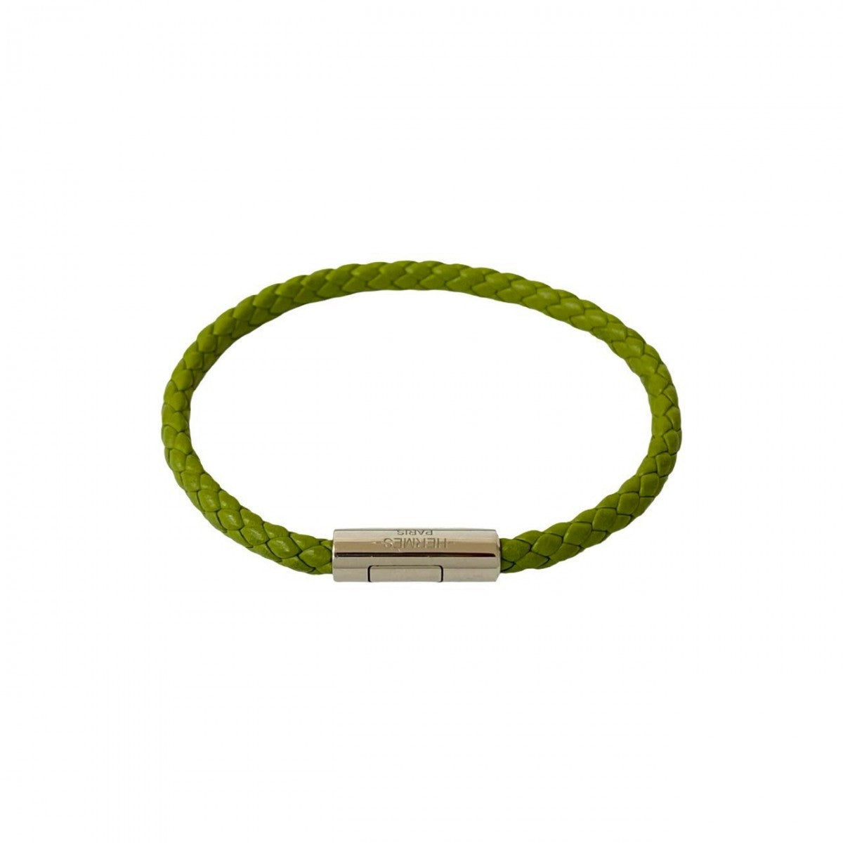 HERMES bracelet leather green Goliath