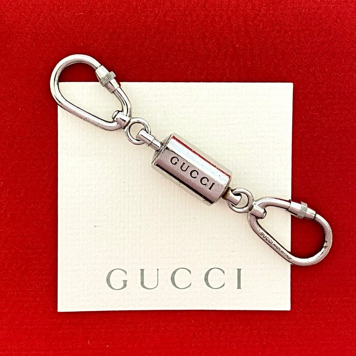 GUCCI key ring metal Silver