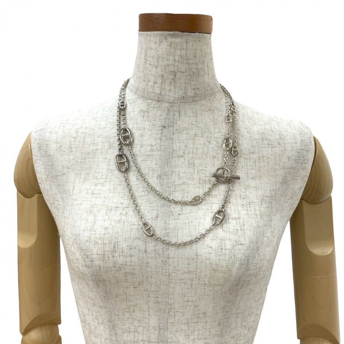 HERMES Necklace Silver925 Silver Farandole Long Necklace