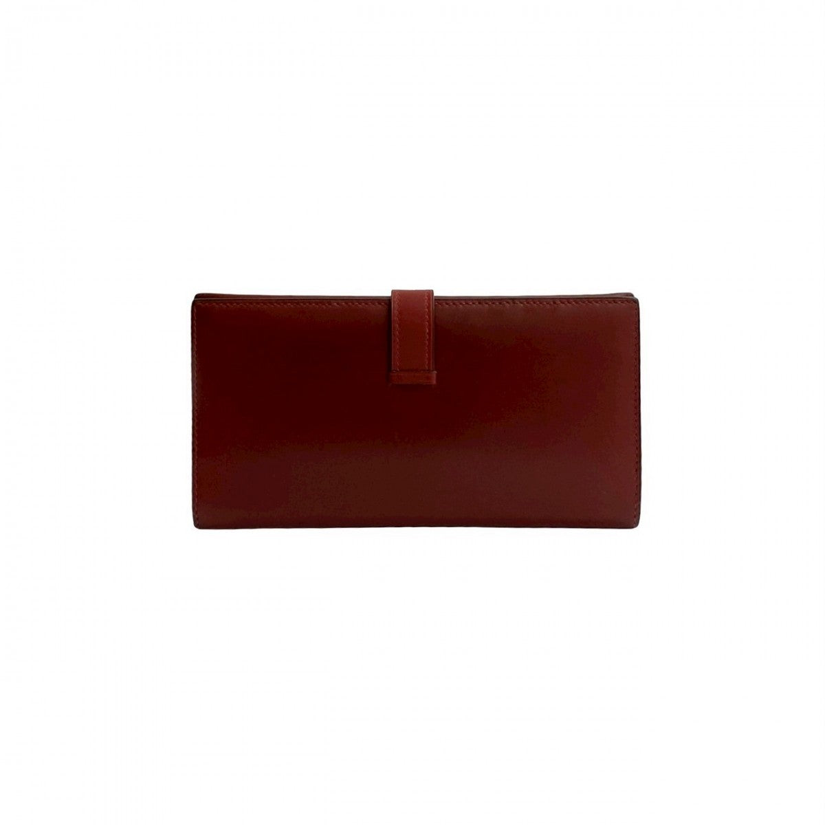 HERMES Long Wallet Purse Box scarf Red Bean