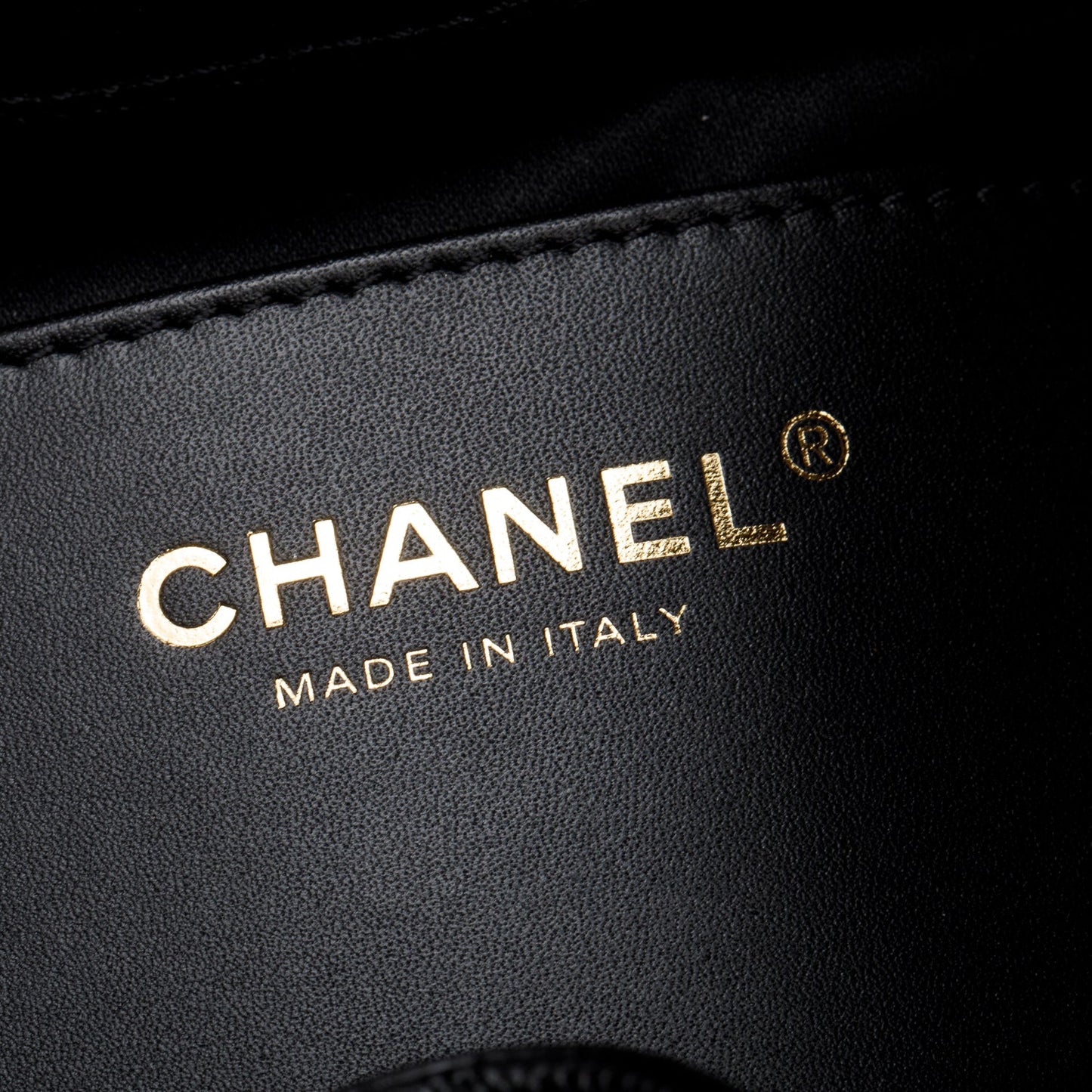 Chanel 2025 Black Caviar Leather 25 Small Bucket Bag