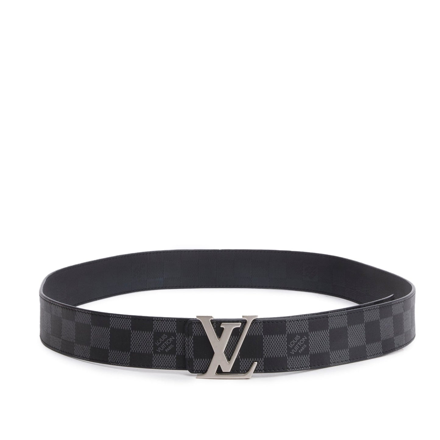 Louis Vuitton 2021 Black Reversible Damier Infini Leather LV Initiales 40 MM Belt, Size 100
