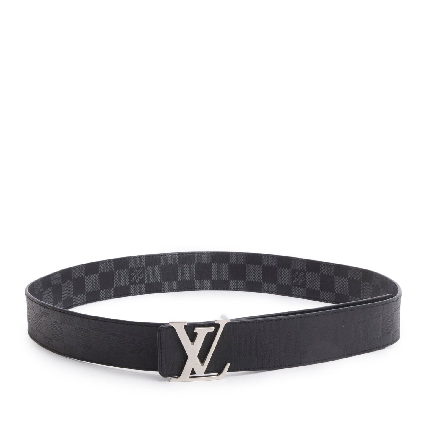 Louis Vuitton 2021 Black Reversible Damier Infini Leather LV Initiales 40 MM Belt, Size 100