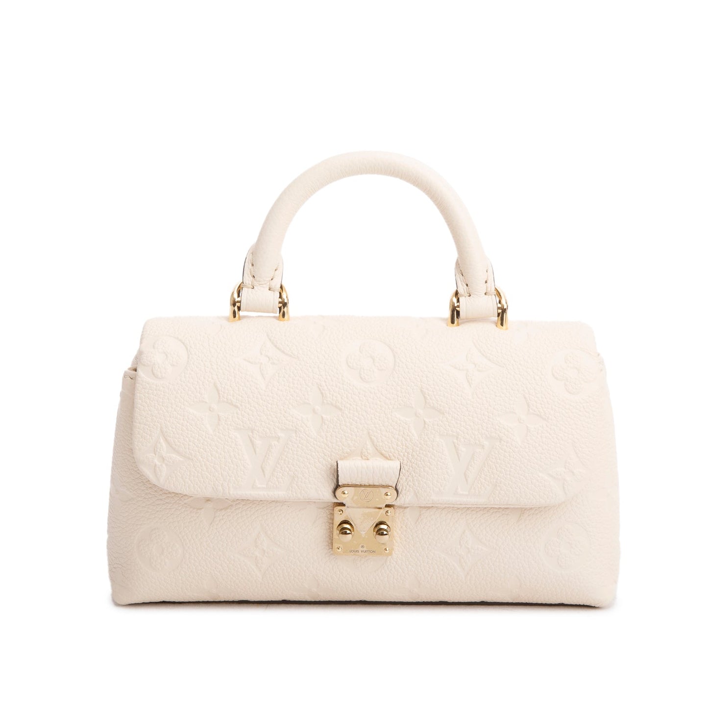 Louis Vuitton 2025 Creme Monogram Empreinte Leather Nano Madeleine