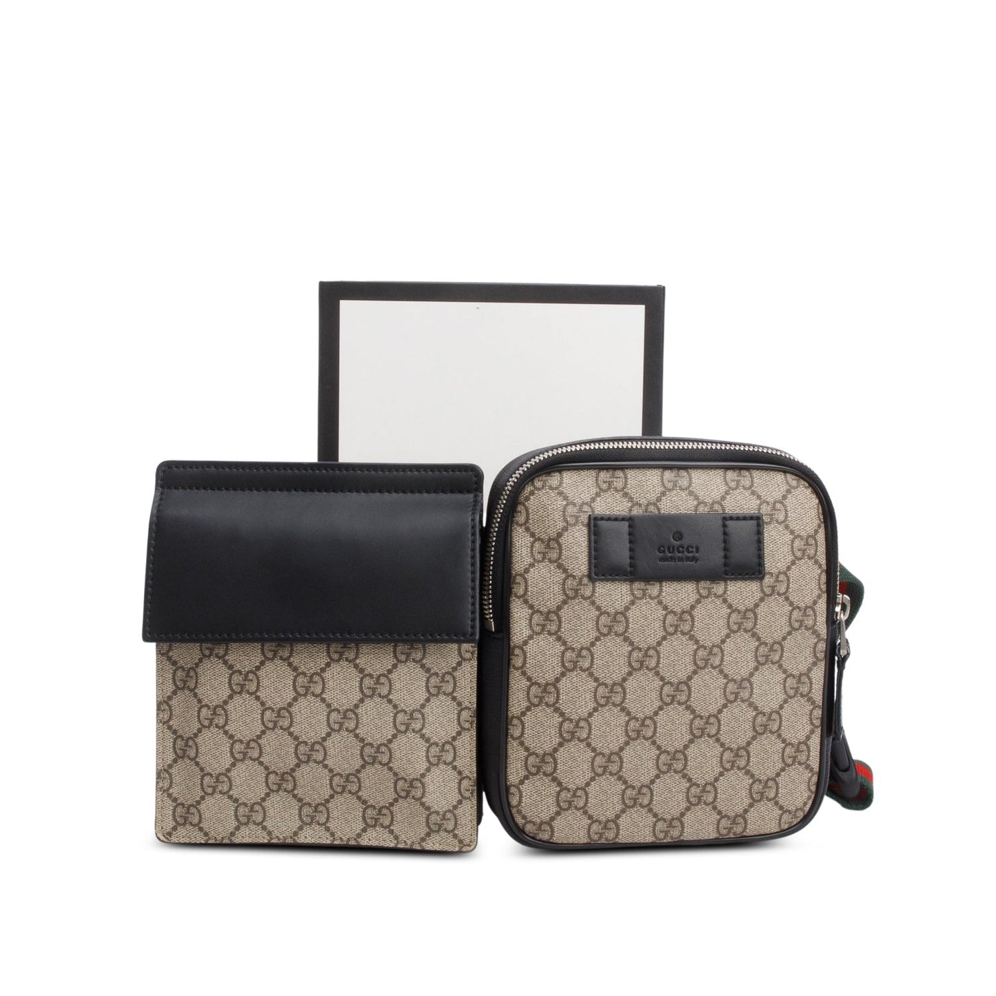 Gucci 2020 GG Supreme Web Double Belt Bag