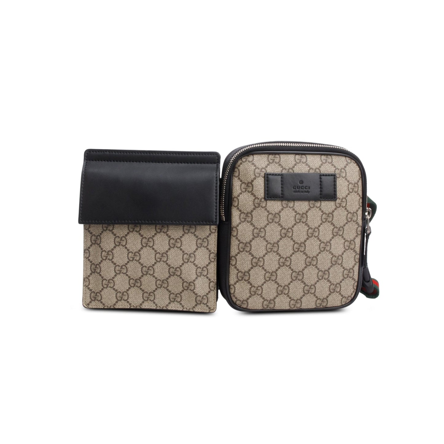 Gucci 2020 GG Supreme Web Double Belt Bag