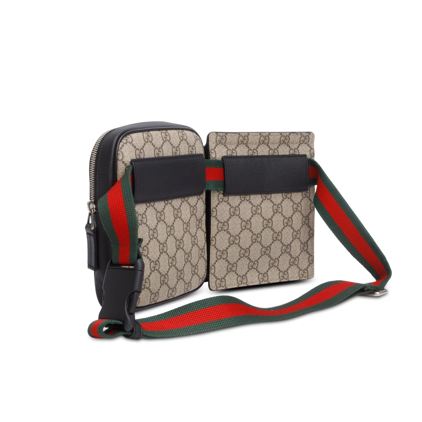 Gucci 2020 GG Supreme Web Double Belt Bag