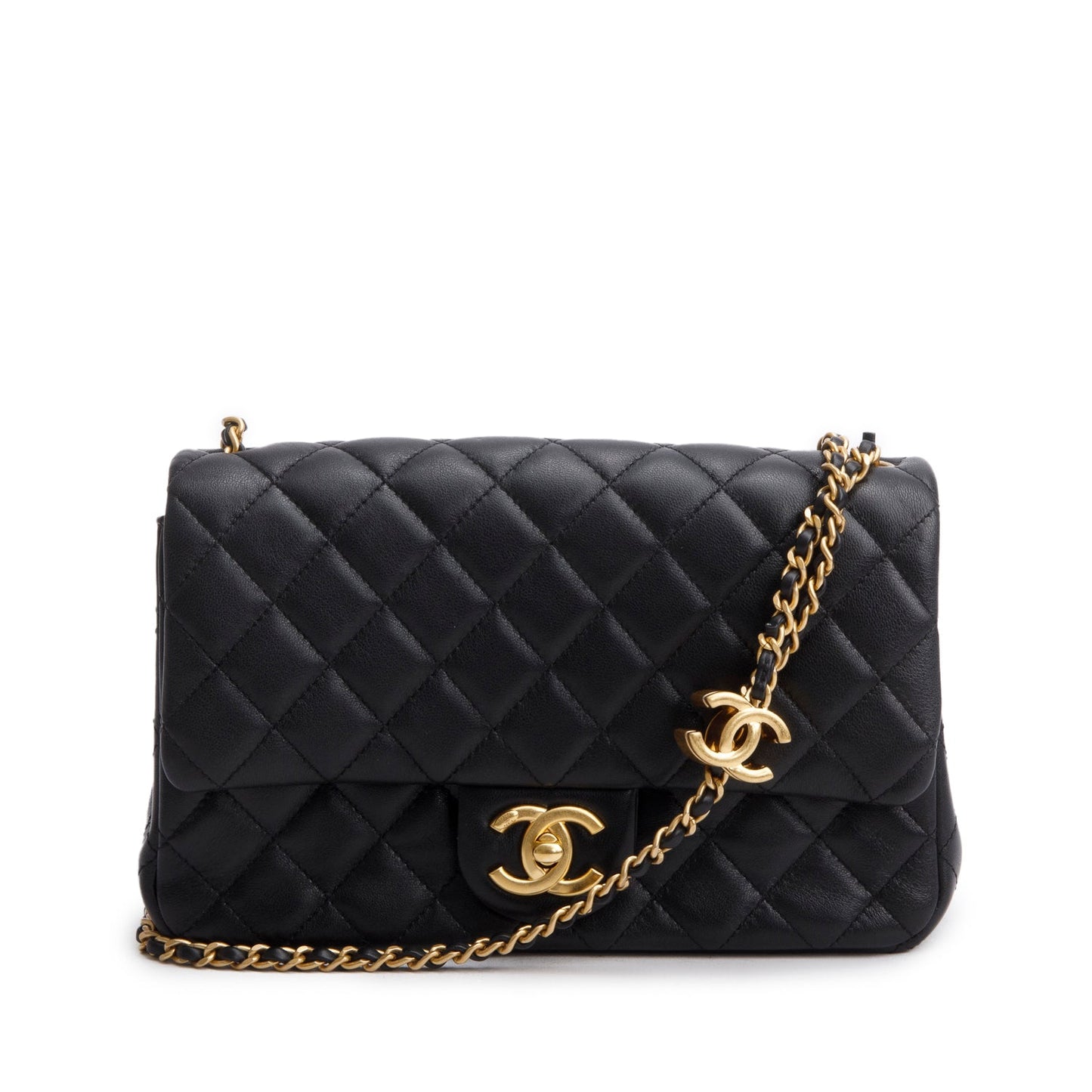 Chanel 2025 Black Lambskin Classic Flap