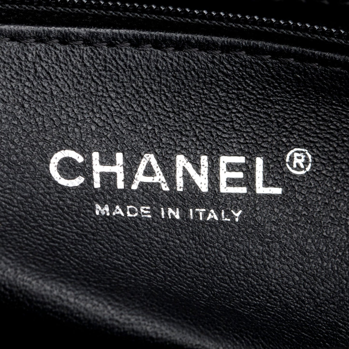 Chanel Black Caviar Lizard Quilted Large Coco Handle Flap Bag
