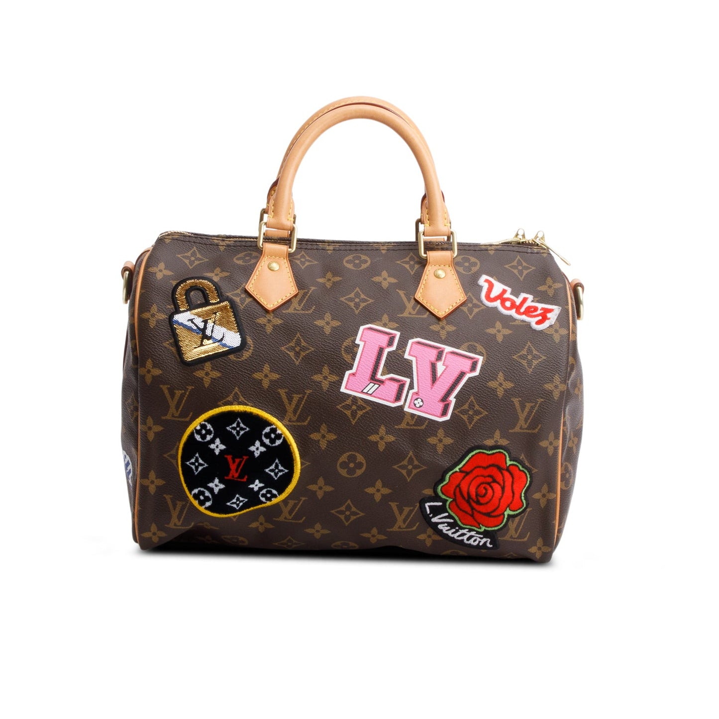 Louis Vuitton Monogram Patches Speedy Bandouliere 30