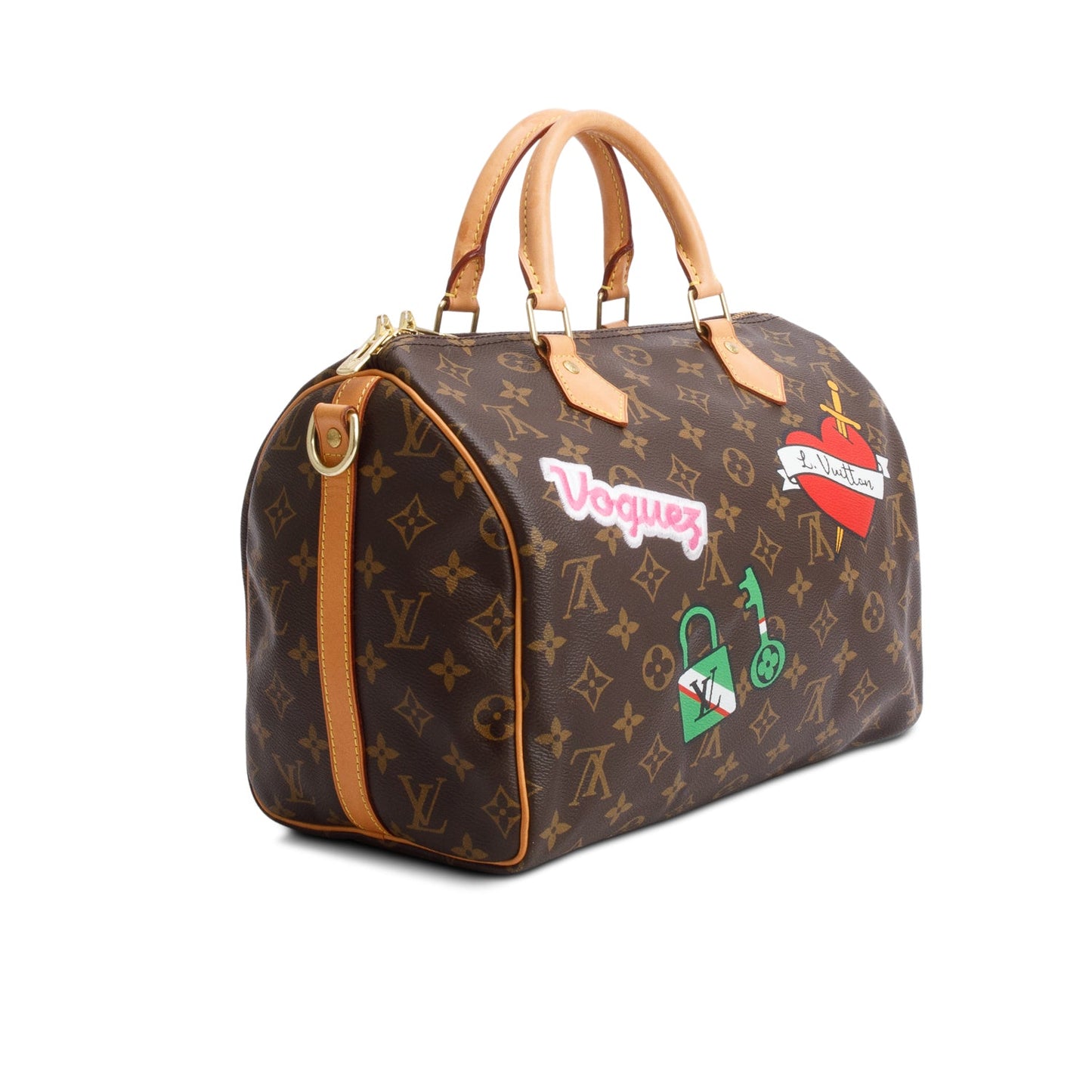 Louis Vuitton Monogram Patches Speedy Bandouliere 30