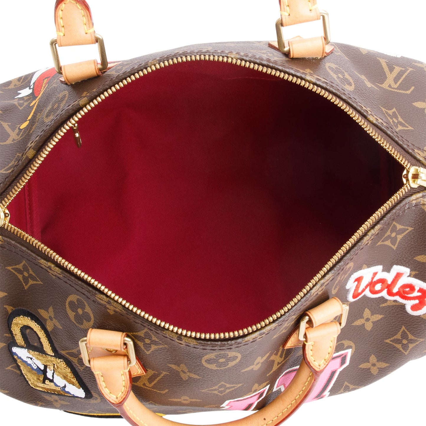 Louis Vuitton Monogram Patches Speedy Bandouliere 30