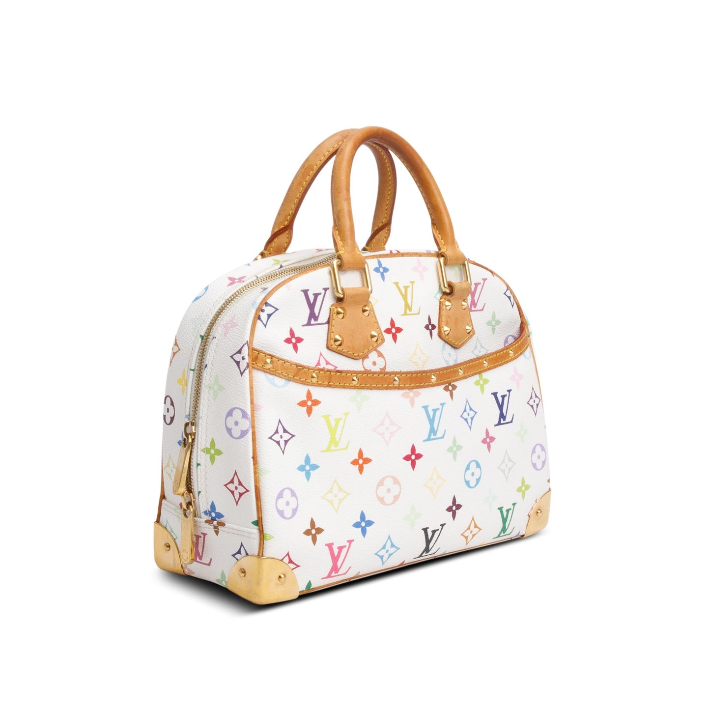 Louis Vuitton White Multicolore Monogram Trouville