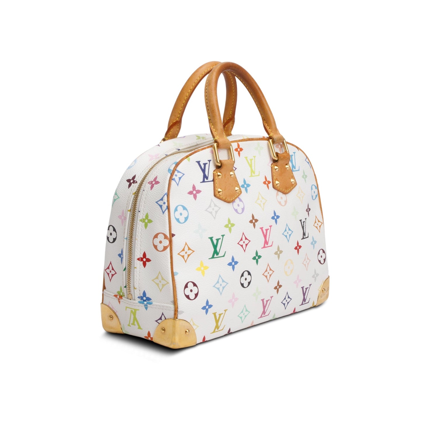 Louis Vuitton White Multicolore Monogram Trouville