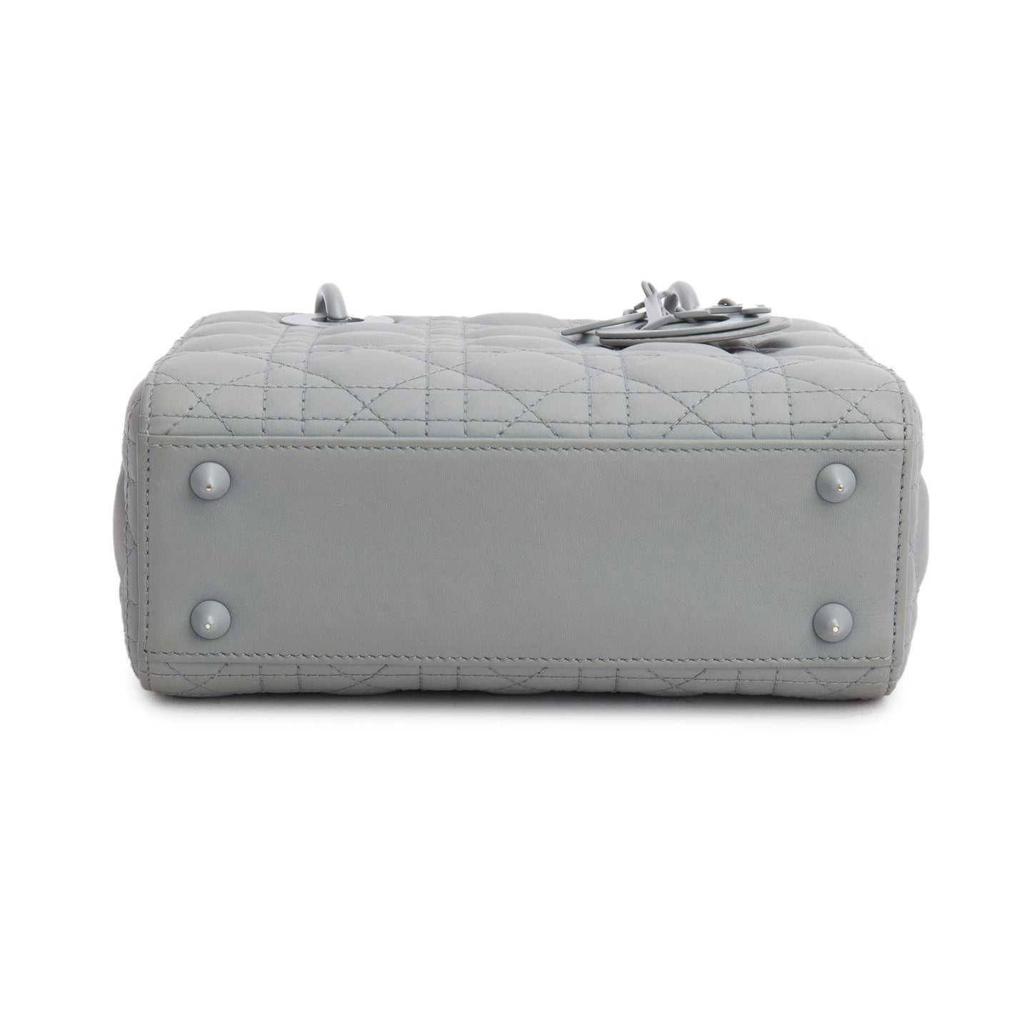 Christian Dior 2020 Gray Ultra Matte Calfskin Cannage Small My ABCDior Lady Dior
