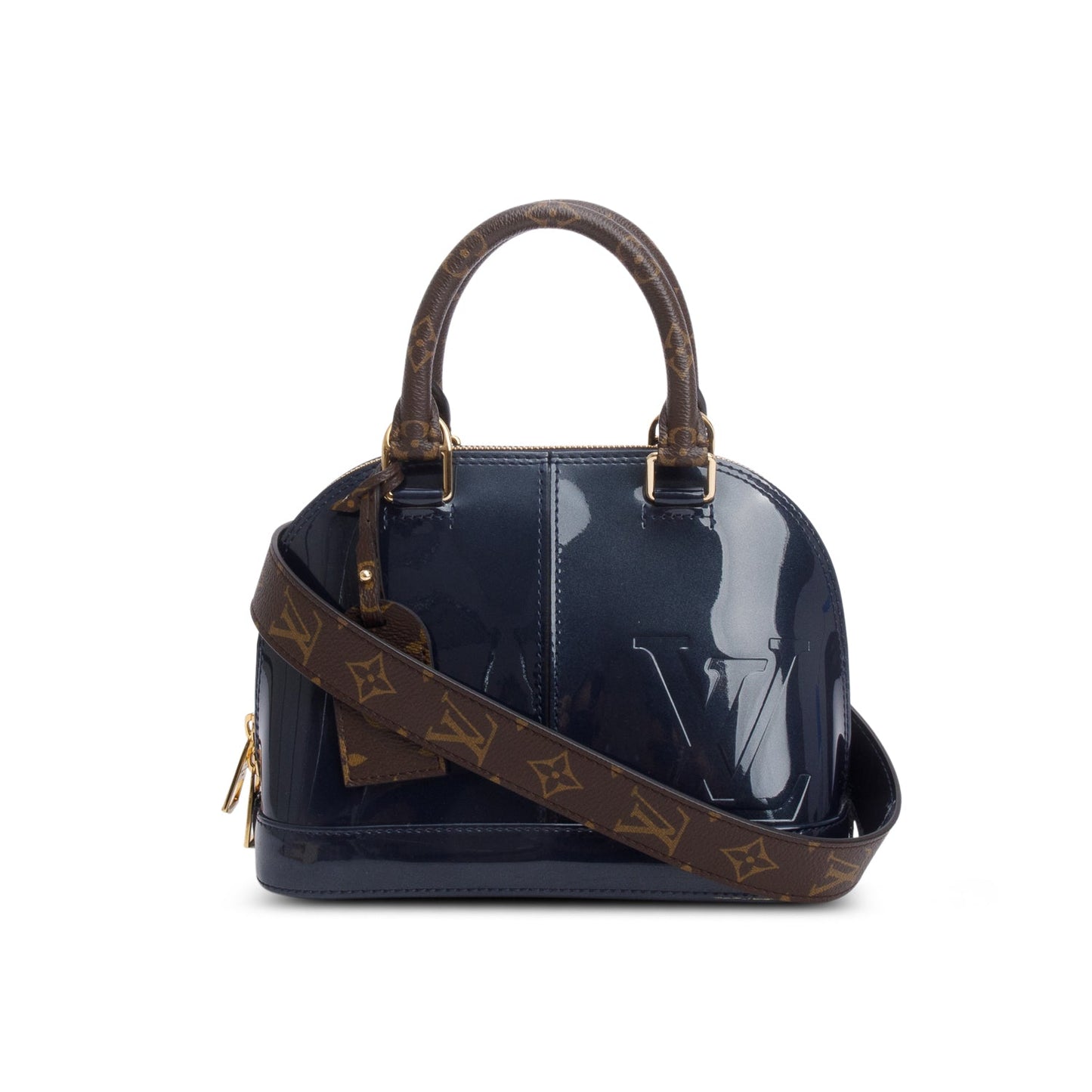 Louis Vuitton Blue Vernis Leather Miroir Alma BB