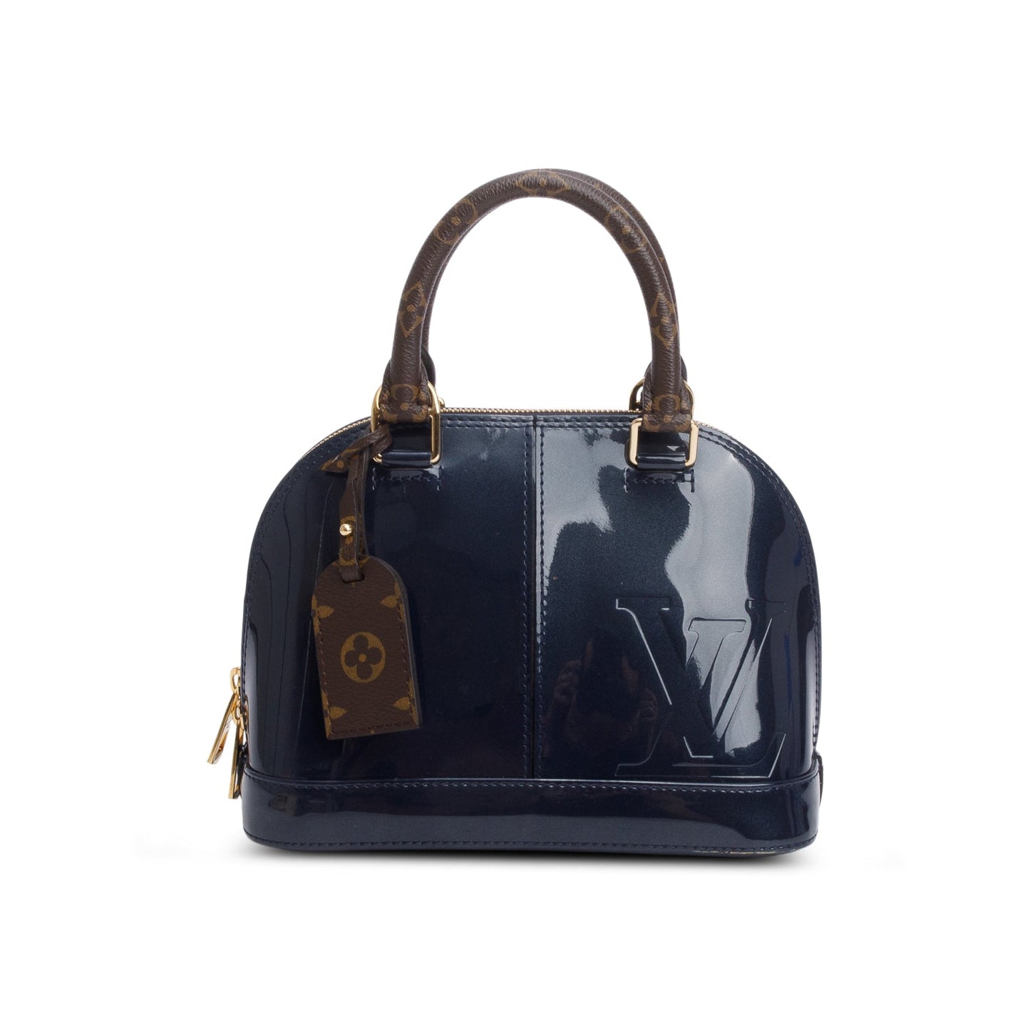 Louis Vuitton Blue Vernis Leather Miroir Alma BB