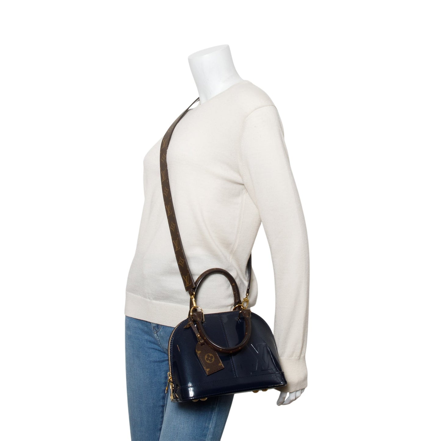 Louis Vuitton Blue Vernis Leather Miroir Alma BB
