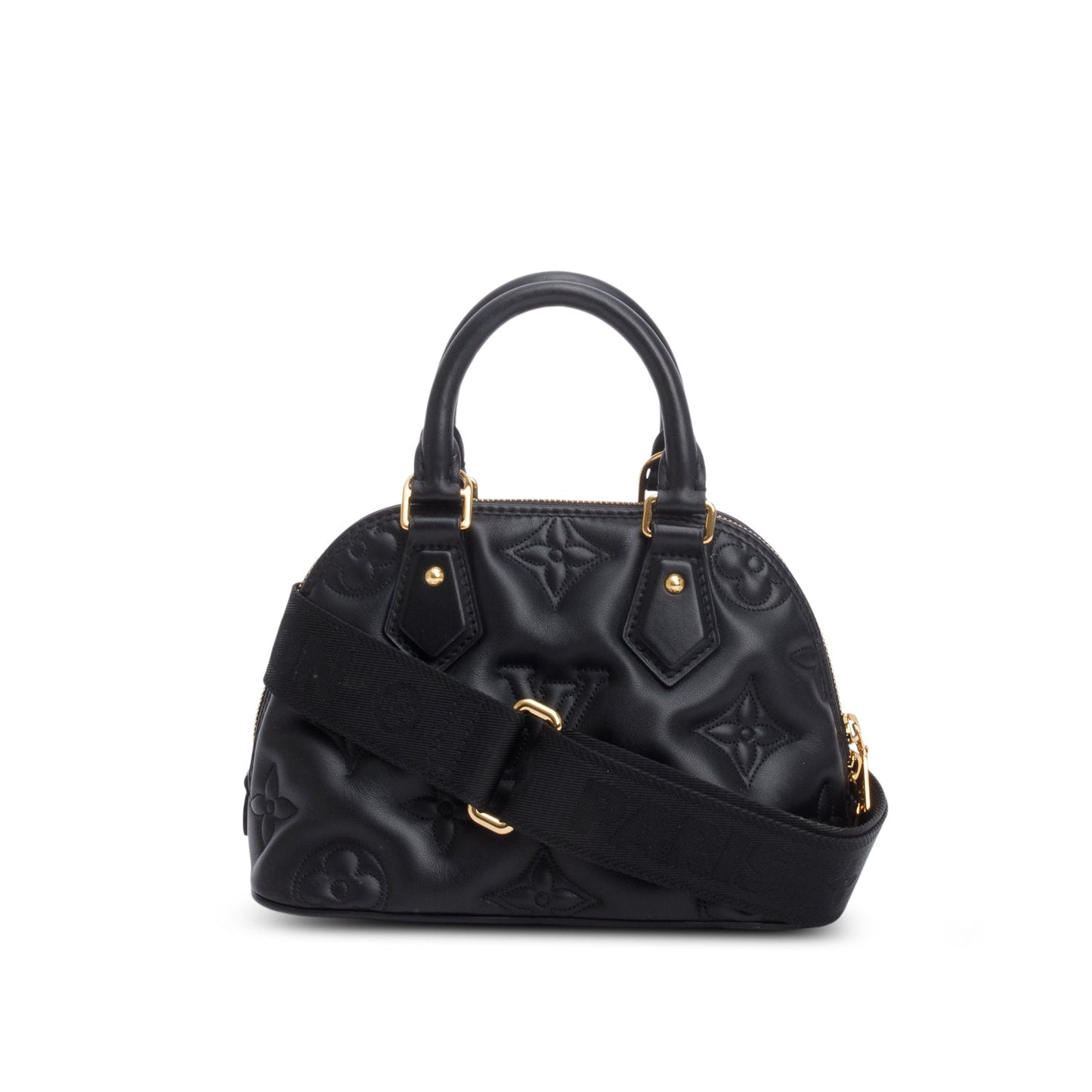 Louis Vuitton Black Calfskin Bubblegram Alma BB