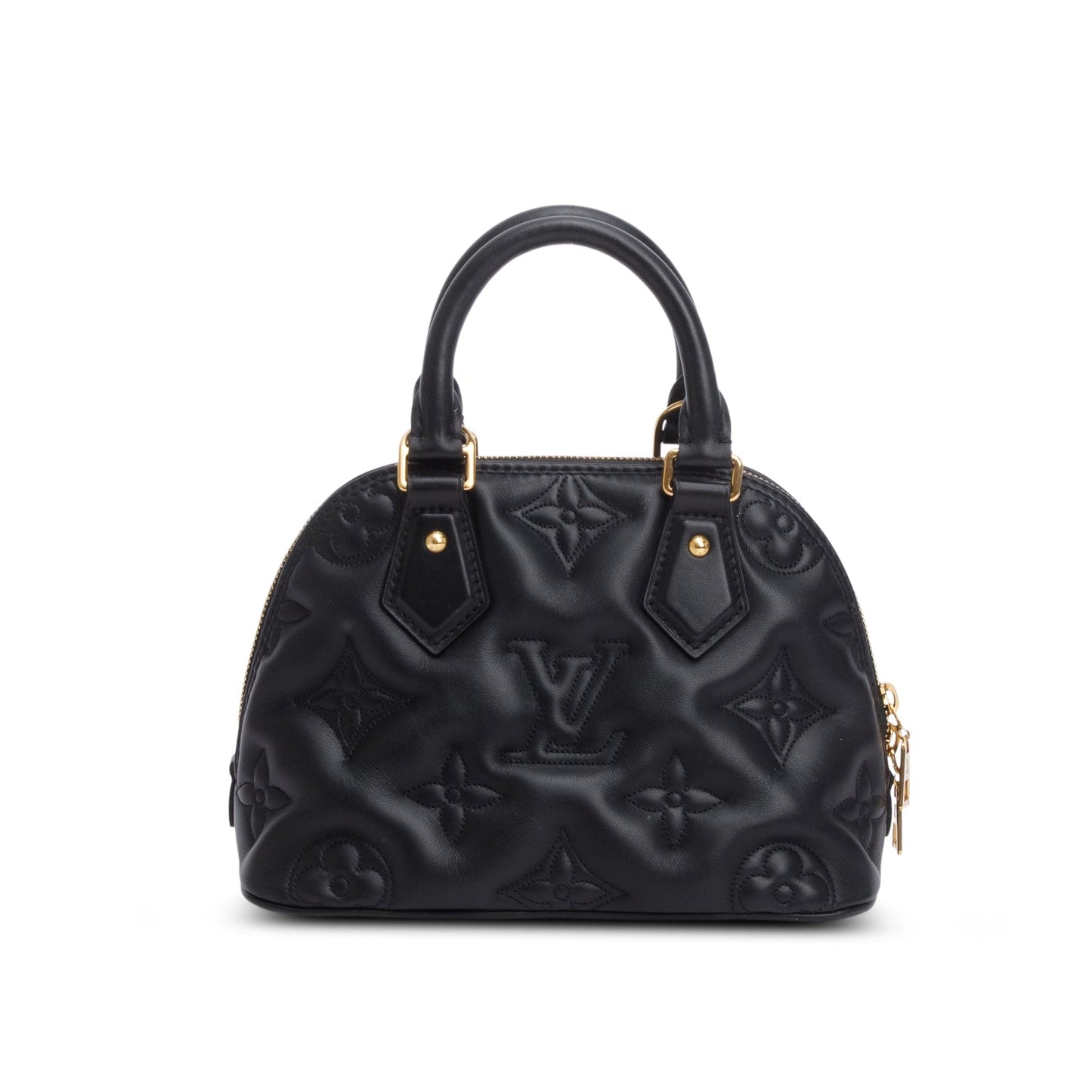 Louis Vuitton Black Calfskin Bubblegram Alma BB