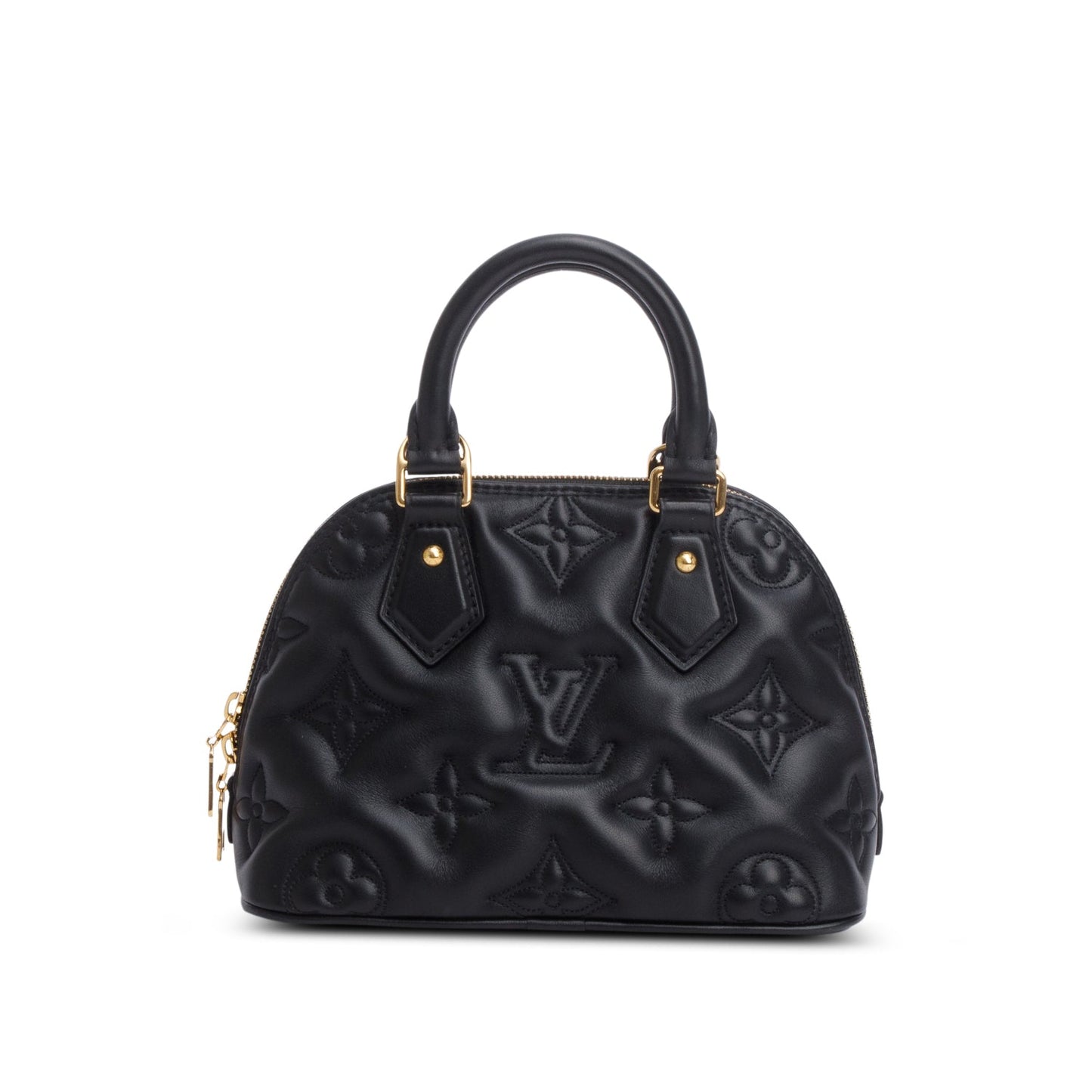 Louis Vuitton Black Calfskin Bubblegram Alma BB