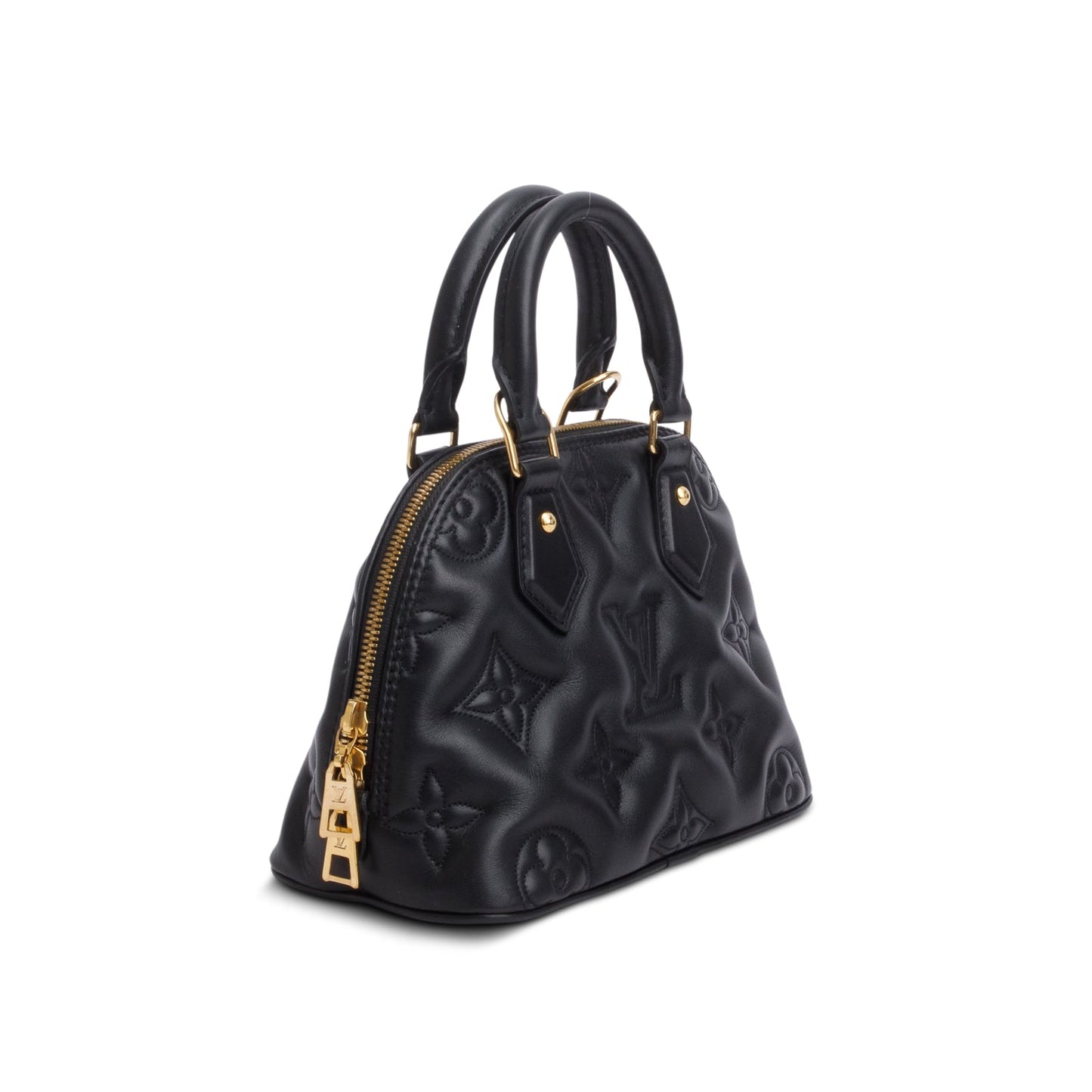 Louis Vuitton Black Calfskin Bubblegram Alma BB