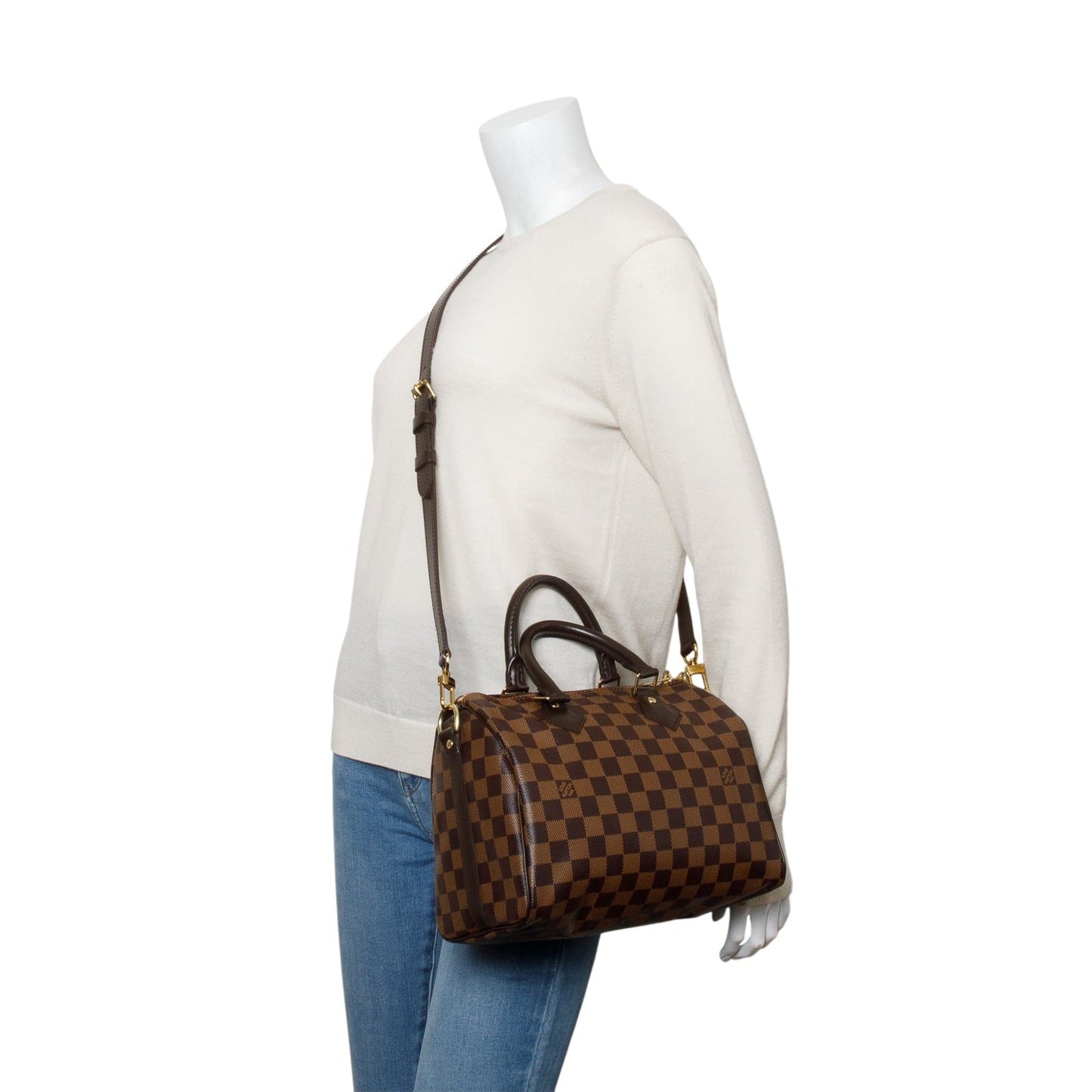 Louis Vuitton 2020 Damier Ebene Speedy Bandouliere 25