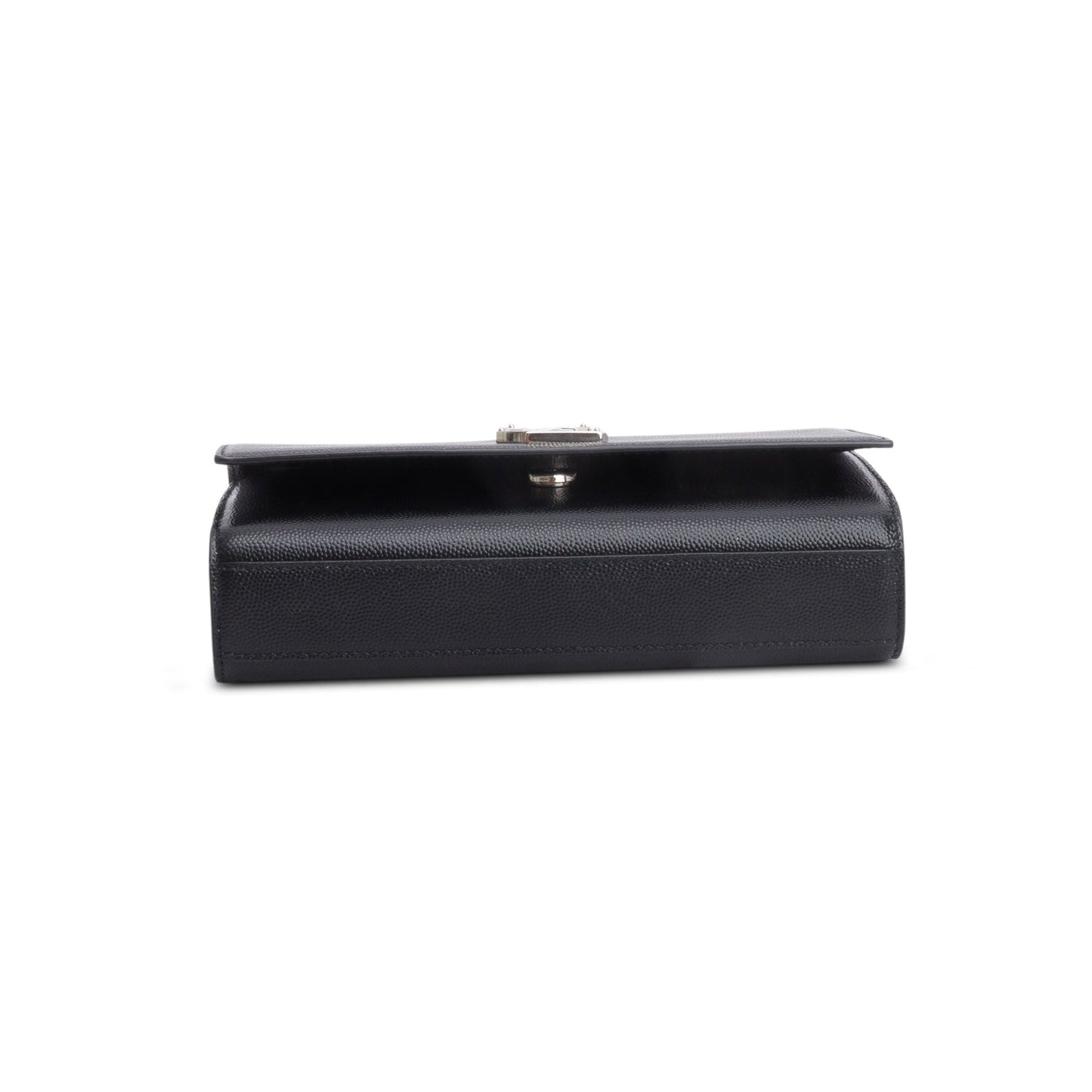 Saint Laurent 2023 Black Grain De Poudre Small Monogram Kate Satchel