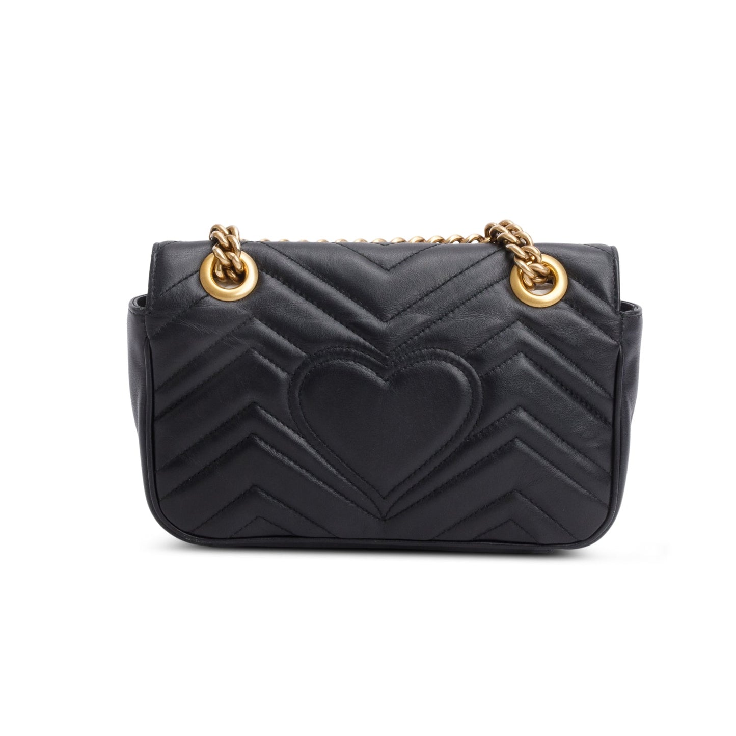 Gucci Black GG Marmont Matelasse Small Shoulder Bag