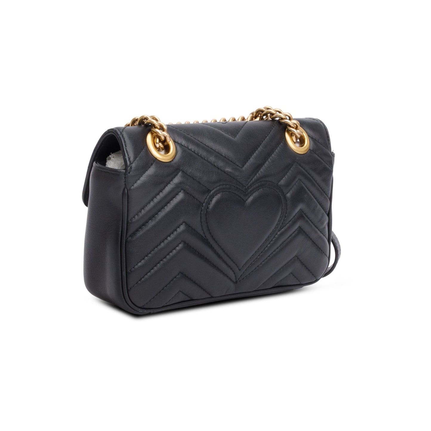 Gucci Black GG Marmont Matelasse Small Shoulder Bag
