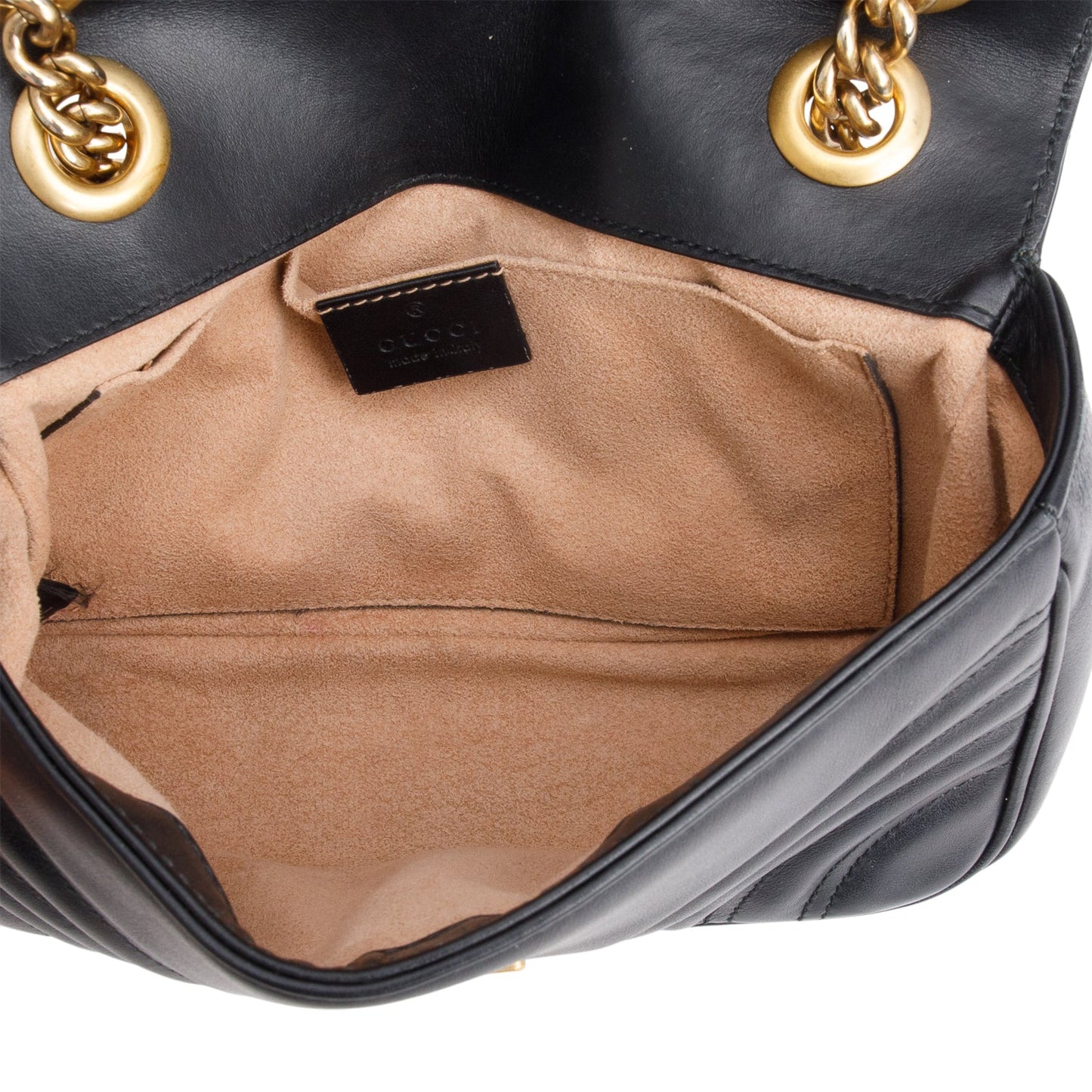 Gucci Black GG Marmont Matelasse Small Shoulder Bag