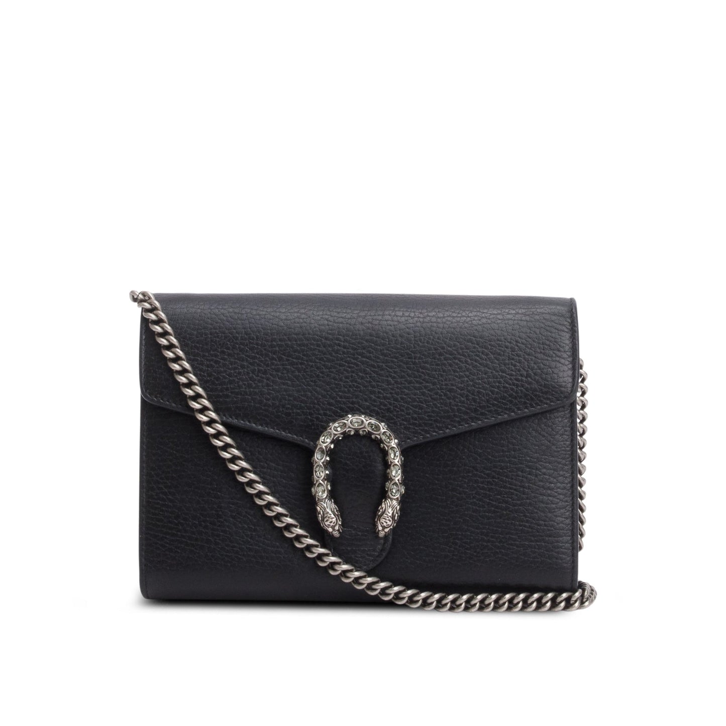 Gucci Black Calfskin Mini Dionysus Wallet on Chain