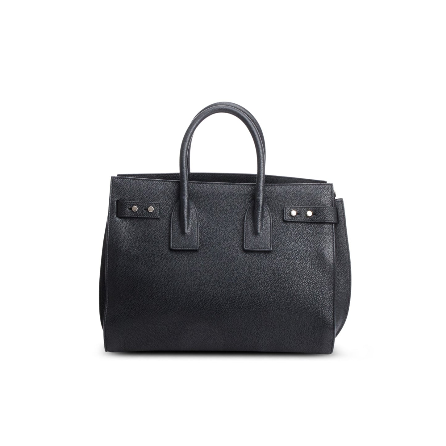 Saint Laurent Black Supple Grained Leather Small Sac de Jour