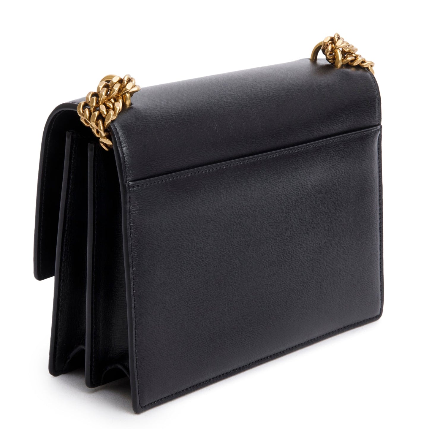 Saint Laurent 2021 Black Calfskin Leather Medium Sunset Shoulder Bag