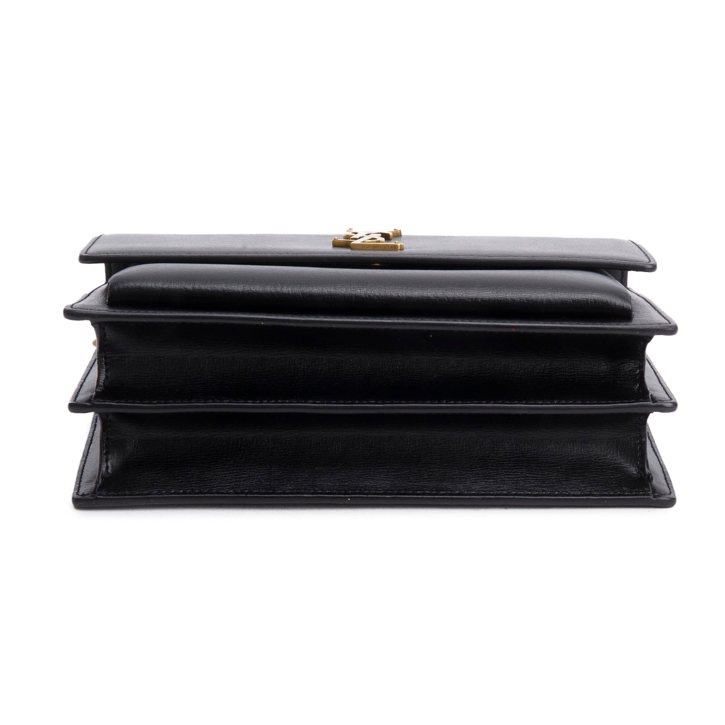 Saint Laurent 2021 Black Calfskin Leather Medium Sunset Shoulder Bag