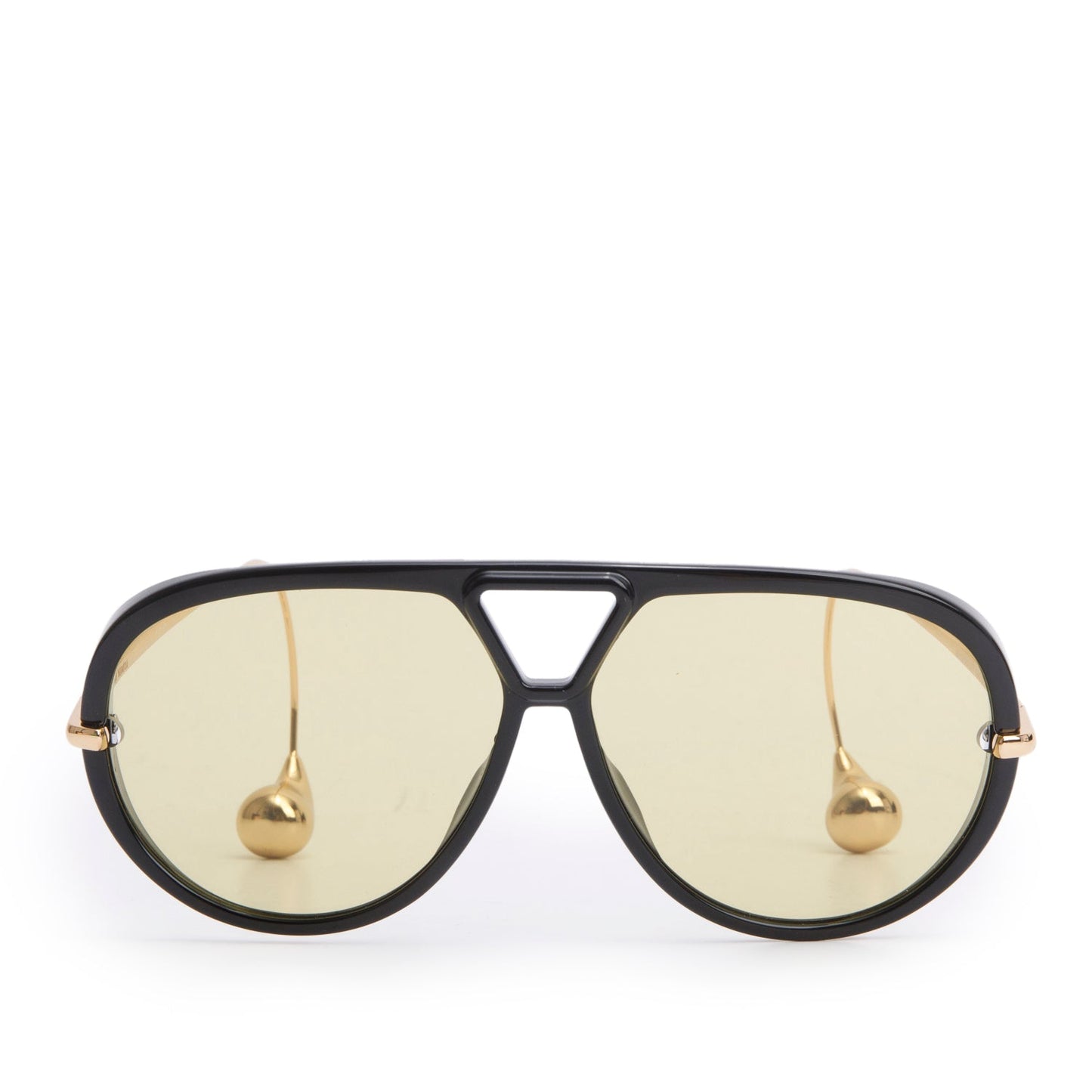 Bottega Veneta BV1273S Black/Yellow Drop Aviator Sunglasses