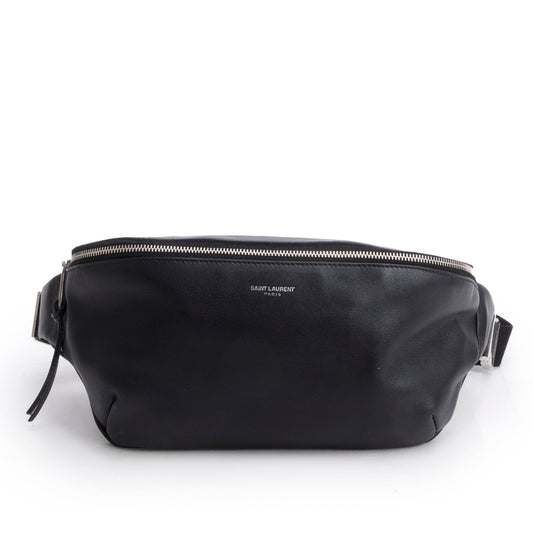 Saint Laurent Black Marsupio Calfskin Belt Bag