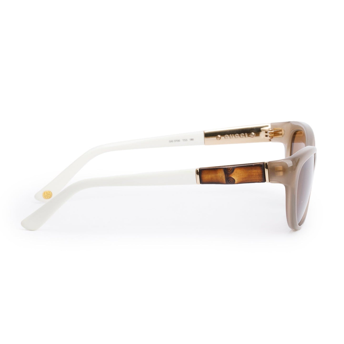 Gucci GG3700 Brown/White Acetate Bamboo Sunglasses